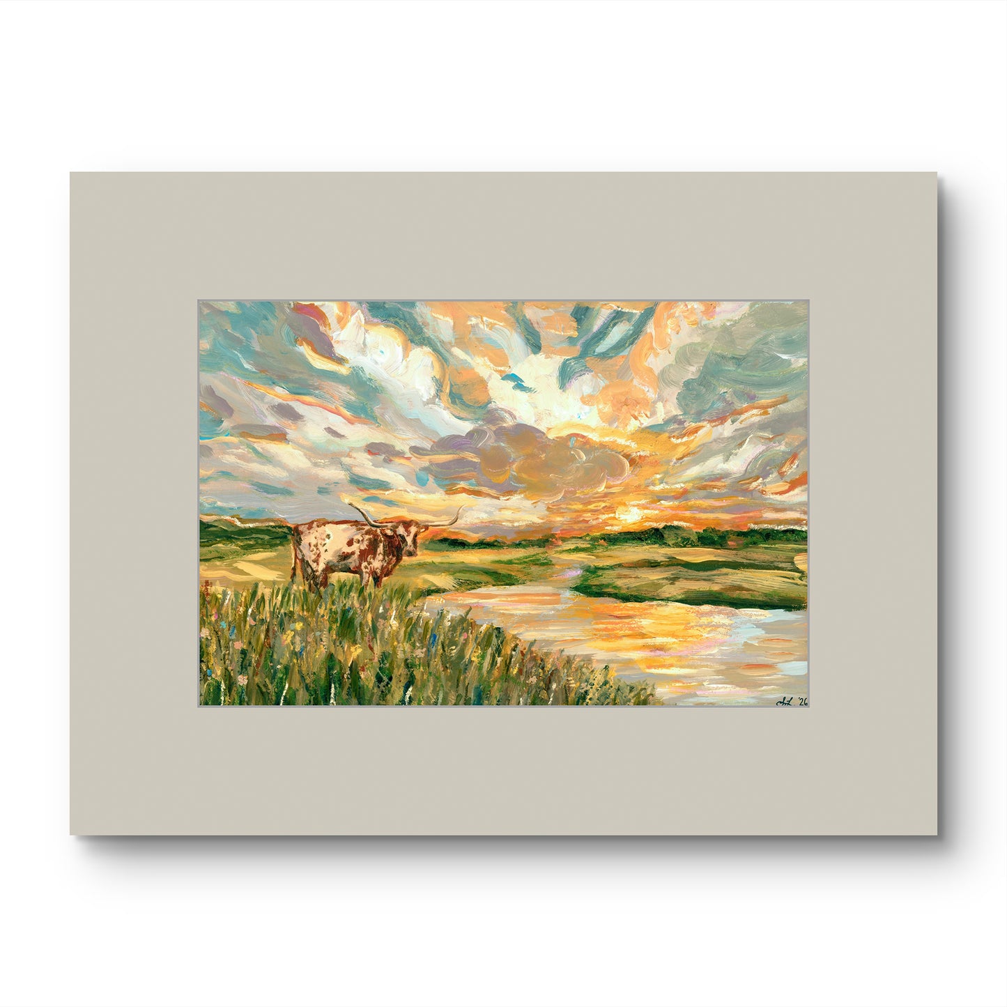 SOLD - Longhorn Colorstorm: Original Painting
