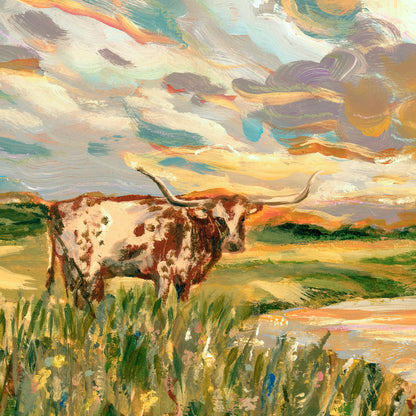 Longhorn Colorstorm: Fine Art Print