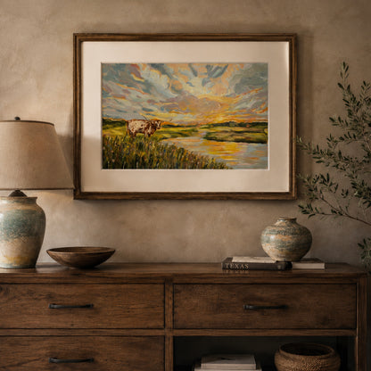 Longhorn Colorstorm: Fine Art Print