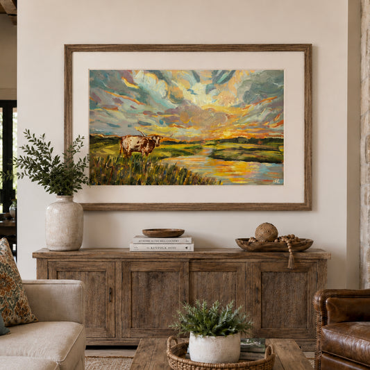 Longhorn Colorstorm: Fine Art Print